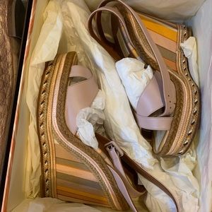 *SOLD* Valentino Garavani Multicolor Wedge Sandals 38